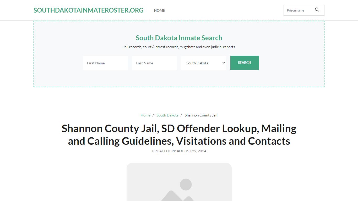 Shannon County Jail, SD: Inmate Search Options, Visitations, Contacts